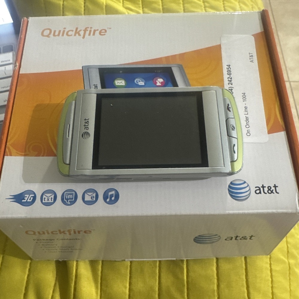 UTStarcom Quickfire GTX75G - Silver and Green ( AT&T ) Rare Smartphone For Parts